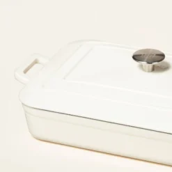 Enamel Coated Casserole/Bakeware Dish With Lid Cream - Hearth & Hand™ With Magnolia: Cast Iron, Hand Wash, Nonstick 5 Enamel Coated Casserole/Bakeware Dish With Lid Cream - Hearth & Hand™ With Magnolia: Cast Iron, Hand Wash, Nonstick -Hearth & Hand With Magnolia Shop GUEST 05f2970f 5b01 428e a140 acc4eb2f950a