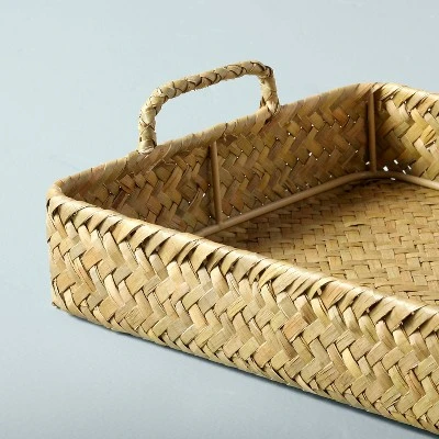 36" Extra-Large Natural Woven Basket Tray - Hearth & Hand™ With Magnolia 3 36" Extra-Large Natural Woven Basket Tray - Hearth & Hand™ With Magnolia - Image 3