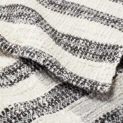 Contrast Edge Stripe Throw Blanket Railroad Gray/Cream - Hearth & Hand™ With Magnolia -Hearth & Hand With Magnolia Shop GUEST 0a74bc6c 6488 48cf 9a5e 7202f8c219e4