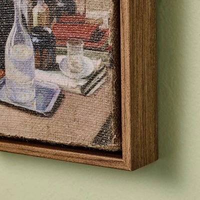 6.5"x5.5" Vertical Still Life Bottle Framed Burlap Art - Hearth & Hand™ With Magnolia 2 6.5"x5.5" Vertical Still Life Bottle Framed Burlap Art - Hearth & Hand™ With Magnolia - Image 2