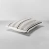 Textured Stripe Pillow Sham Dark Gray/Cream - Hearth & Hand™ With Magnolia