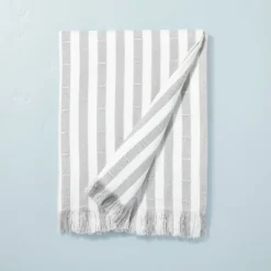 Clipped Stripe Dobby Throw Blanket - Hearth & Hand™ With Magnolia -Hearth & Hand With Magnolia Shop GUEST 10a39fdf 546b 43d8 b831 0408b3240adc