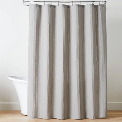 Crinkle Stripe Woven Shower Curtain - Hearth & Hand™ With Magnolia 3 Crinkle Stripe Woven Shower Curtain - Hearth & Hand™ With Magnolia - Image 3