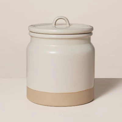 Dry Goods Stoneware Crock Canister Warm Gray/Clay - Hearth & Hand™ With Magnolia 6 Dry Goods Stoneware Crock Canister Warm Gray/Clay - Hearth & Hand™ With Magnolia - Image 6