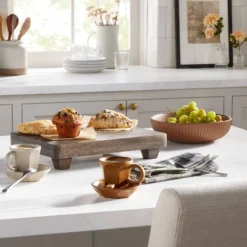 10"x13" Footed Wood Serving Trivet - Hearth & Handâ„¢ With Magnolia