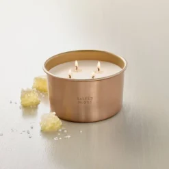 4 Wick Metal Salted Honey Jar Candle 20oz - Hearth & Hand™ With Magnolia