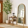 Arched 28"x70" Wood Framed Leaner Mirror Brass - Hearth & Hand™ With Magnolia