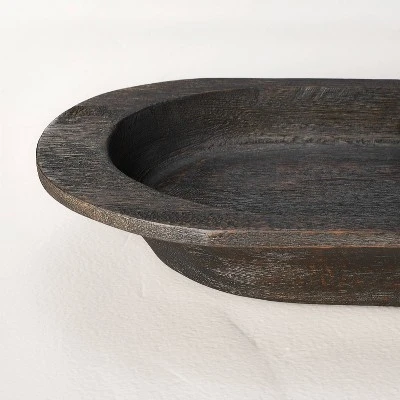 Oblong Distressed Wood Decor Bowl Black - Hearth & Hand™ With Magnolia 2 Oblong Distressed Wood Decor Bowl Black - Hearth & Hand™ With Magnolia - Image 2