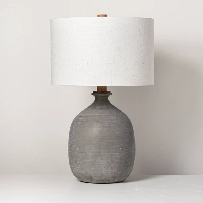 Resin Table Lamp Gray (Includes LED Light Bulb) - Hearth & Hand™ With Magnolia 1 Resin Table Lamp Gray (Includes LED Light Bulb) - Hearth & Hand™ With Magnolia