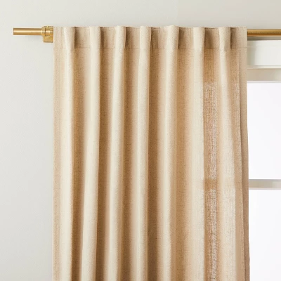Fleck Stripe Leno Weave Curtain Panel Natural - Hearth & Hand™ With Magnolia 7 Fleck Stripe Leno Weave Curtain Panel Natural - Hearth & Hand™ With Magnolia - Image 7