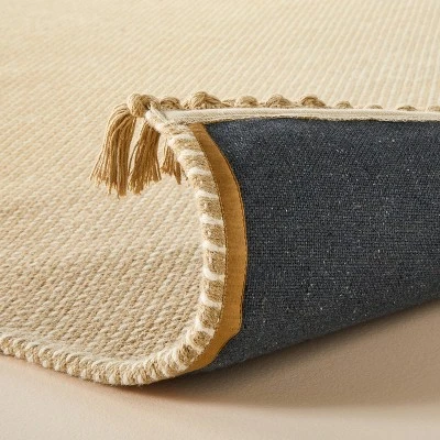 Patterned Border Stripe Area Rug Khaki - Hearth & Hand™ With Magnolia 3 Patterned Border Stripe Area Rug Khaki - Hearth & Hand™ With Magnolia - Image 3