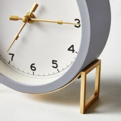 Round Decorative Tabletop Clock - Gray/Brass - Hearth & Hand™ With Magnolia 5 Round Decorative Tabletop Clock - Gray/Brass - Hearth & Hand™ With Magnolia -Hearth & Hand With Magnolia Shop GUEST 4ba99be4 ddf9 4ffe bc0a 2bd14c6dcd79