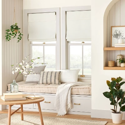 Cordless Blackout Roman Window Shade With Valance - Hearth & Hand™ With Magnolia 1 Cordless Blackout Roman Window Shade With Valance - Hearth & Hand™ With Magnolia