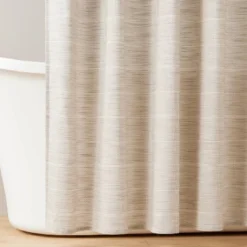 Stitched Grid Lines Woven Shower Curtain Light Brown/Cream - Hearth & Hand™ With Magnolia 3 Stitched Grid Lines Woven Shower Curtain Light Brown/Cream - Hearth & Hand™ With Magnolia -Hearth & Hand With Magnolia Shop GUEST 4f516dc4 296e 44bc 9328 59014e91db0f