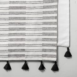 Oversized Broken Stripes Tassel Table Runner Black/Sour Cream - Hearth & Hand™ With Magnolia 3 Oversized Broken Stripes Tassel Table Runner Black/Sour Cream - Hearth & Hand™ With Magnolia -Hearth & Hand With Magnolia Shop GUEST 55b48cba 952b 49bc a18b 88d7cd782a59