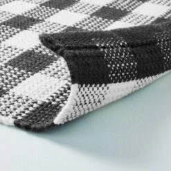 Textured Gingham Indoor/Outdoor Woven Area Rug Dark Gray/Cream - Hearth & Hand™ With Magnolia 7 Textured Gingham Indoor/Outdoor Woven Area Rug Dark Gray/Cream - Hearth & Hand™ With Magnolia -Hearth & Hand With Magnolia Shop GUEST 59c84c51 ff59 41d4 aafd 9637c81802a5