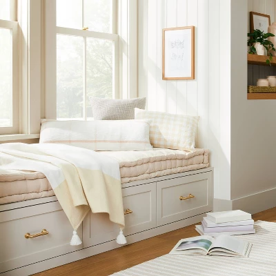 Tasseled Color Block Woven Throw Blanket - Hearth & Hand™ With Magnolia 2 Tasseled Color Block Woven Throw Blanket - Hearth & Hand™ With Magnolia - Image 2