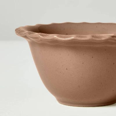 4pc 4oz Stoneware Carved Edge Prep Bowls Brown/Cream/Green/Tan - Hearth & Hand™ With Magnolia 2 4pc 4oz Stoneware Carved Edge Prep Bowls Brown/Cream/Green/Tan - Hearth & Hand™ With Magnolia - Image 2