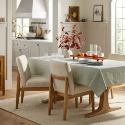 Textured Stripe Rectangular Woven Tablecloth Sage Green - Hearth & Handâ„¢ With Magnolia