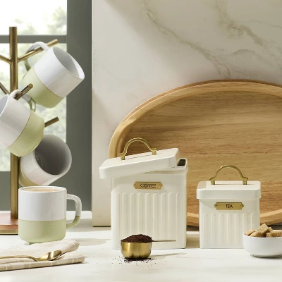 Metal Coffee Tin With Scooper Cream/Brass - Hearth & Hand™ With Magnolia -Hearth & Hand With Magnolia Shop GUEST 728607ec ecf1 4ed5 b894 65dc5eff9e68 1