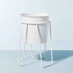 Powder-Coated Metal Planter White - Hearth & Hand™ With Magnolia 8 Powder-Coated Metal Planter White - Hearth & Hand™ With Magnolia -Hearth & Hand With Magnolia Shop GUEST 735655e7 97fd 4c48 9b34 03a10412a7af