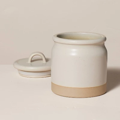 Dry Goods Stoneware Crock Canister Warm Gray/Clay - Hearth & Hand™ With Magnolia 3 Dry Goods Stoneware Crock Canister Warm Gray/Clay - Hearth & Hand™ With Magnolia - Image 3