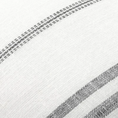 24"x24" Vertical Stripe Oversized Throw Pillow Sour Cream/Gray - Hearth & Hand™ With Magnolia 2 24"x24" Vertical Stripe Oversized Throw Pillow Sour Cream/Gray - Hearth & Hand™ With Magnolia - Image 2