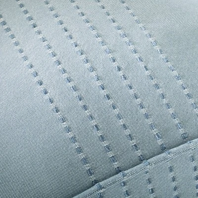 44"x22"x10 Rib Stripe Woven Chambray Outdoor Patio Cushioned Bench Blue - Hearth & Hand™ With Magnolia 2 44"x22"x10 Rib Stripe Woven Chambray Outdoor Patio Cushioned Bench Blue - Hearth & Hand™ With Magnolia - Image 2