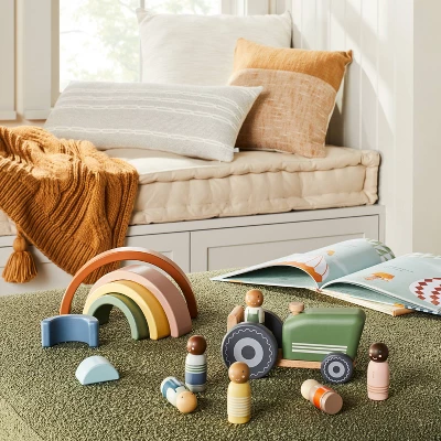 Toy Rainbow Wooden Block Stacker - 6pc - Hearth & Hand™ With Magnolia 1 Toy Rainbow Wooden Block Stacker - 6pc - Hearth & Hand™ With Magnolia