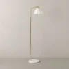 61" Fluted Ceramic Floor Lamp With Marble Base - Hearth & Hand™ With Magnolia