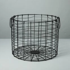 Round Wire Storage Basket With Handles Black - Hearth & Hand™ With Magnolia -Hearth & Hand With Magnolia Shop GUEST 89271918 20ca 45a0 9c44 39bb0a31b0f0