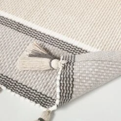 24"x60" Color Block Stripe Tassels Bath Rug Neutral Taupe - Hearth & Hand™ With Magnolia 5 24"x60" Color Block Stripe Tassels Bath Rug Neutral Taupe - Hearth & Hand™ With Magnolia -Hearth & Hand With Magnolia Shop GUEST 910979a7 4645 484a b851 9e3664ee4695