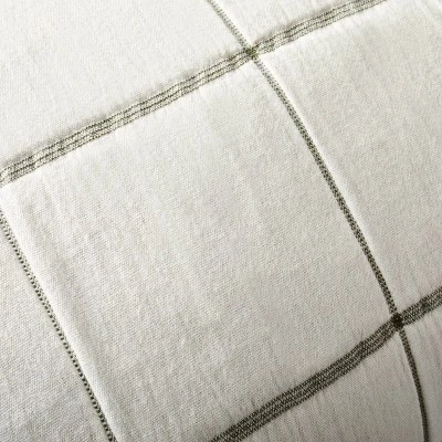 26"x26" Grid Lines Matelassé Euro Bed Pillow - Hearth & Hand™ With Magnolia 2 26"x26" Grid Lines Matelassé Euro Bed Pillow - Hearth & Hand™ With Magnolia - Image 2