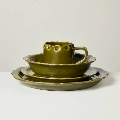 10oz Carved Edge Ceramic Mug Green - Hearth & Hand™ With Magnolia 3 10oz Carved Edge Ceramic Mug Green - Hearth & Hand™ With Magnolia - Image 3