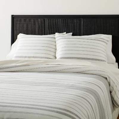 Alternating Pinstripe Duvet & Sham Set Gray/Cream - Hearth & Hand™ With Magnolia 5 Alternating Pinstripe Duvet & Sham Set Gray/Cream - Hearth & Hand™ With Magnolia - Image 5