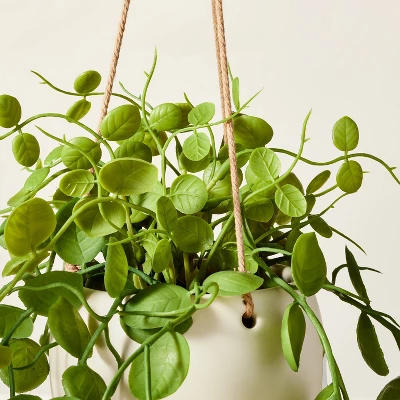 31" Faux Button Fern Hanging Plant - Hearth & Hand™ With Magnolia 2 31" Faux Button Fern Hanging Plant - Hearth & Hand™ With Magnolia - Image 2