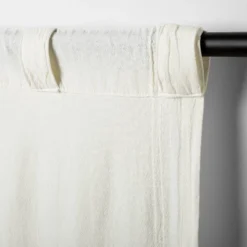 Tonal Texture Curtain Panel Sour Cream - Hearth & Hand™ With Magnolia -Hearth & Hand With Magnolia Shop GUEST a3759400 9398 4b46 97a0 2fba23657e88