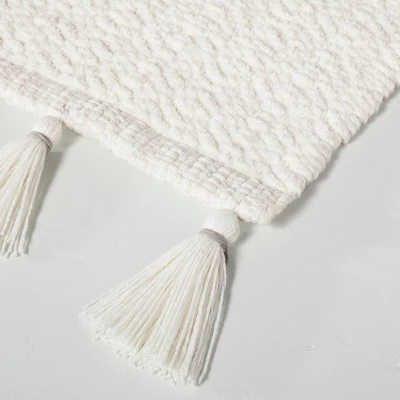 24" X 60" Solid Tassels Bath Rug Sour Cream - Hearth & Hand™ With Magnolia 2 24" X 60" Solid Tassels Bath Rug Sour Cream - Hearth & Hand™ With Magnolia - Image 2