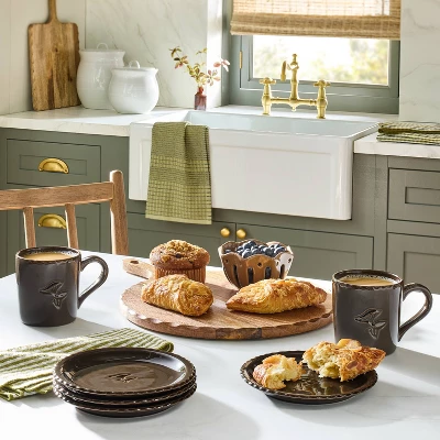 Set Of 4 6.5" Mushroom Ceramic Appetizer Plates Forest Brown - Hearth & Hand™ With Magnolia 1 Set Of 4 6.5" Mushroom Ceramic Appetizer Plates Forest Brown - Hearth & Hand™ With Magnolia