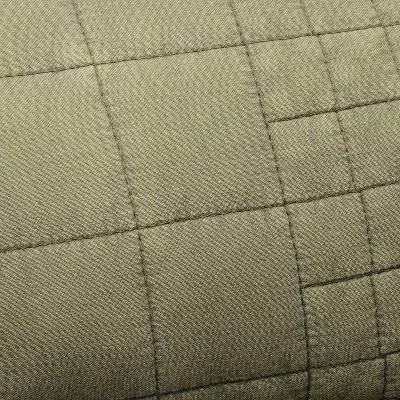 26"x26" Quilt Euro Square Throw Pillow Green - Hearth & Hand™ With Magnolia 3 26"x26" Quilt Euro Square Throw Pillow Green - Hearth & Hand™ With Magnolia - Image 3