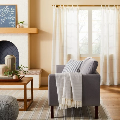 Subtle Grid Lines Curtain Panel - Hearth & Hand™ With Magnolia 2 Subtle Grid Lines Curtain Panel - Hearth & Hand™ With Magnolia - Image 2