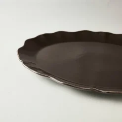 Ceramic Wavy Edge Serving Platter Brown - Hearth & Hand™ With Magnolia -Hearth & Hand With Magnolia Shop GUEST c1dded8d 5546 4bf6 84c5 351dfea19847