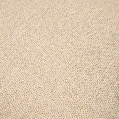 18"x18" Solid Chambray With Faux Leather Trim Square Throw Pillow Beige/Brown - Hearth & Hand™ With Magnolia 2 18"x18" Solid Chambray With Faux Leather Trim Square Throw Pillow Beige/Brown - Hearth & Hand™ With Magnolia - Image 2