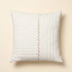 18"x18" Textured Stitch Stripe Square Throw Pillow - Hearth & Hand™ With Magnolia -Hearth & Hand With Magnolia Shop GUEST d2d81d27 7e96 4b27 84b6 1a8f88d609e8
