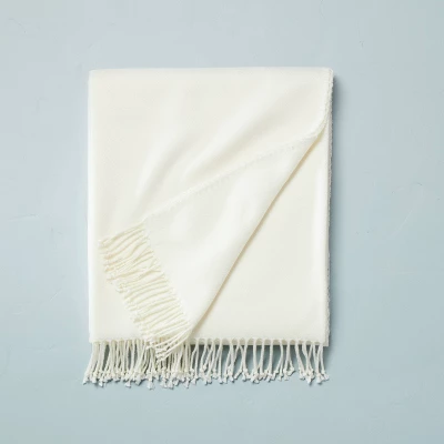 Solid Hemstitch With Fringe Throw Blanket - Hearth & Hand™ With Magnolia 5 Solid Hemstitch With Fringe Throw Blanket - Hearth & Hand™ With Magnolia - Image 5
