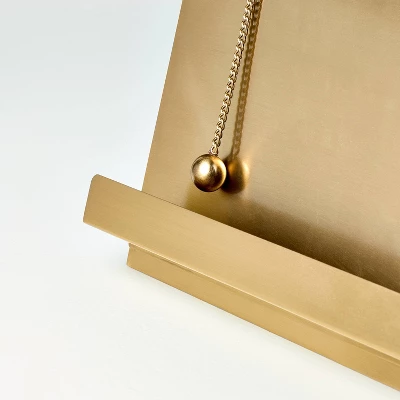 Brass Cookbook Holder With Weighted Chains - Hearth & Hand™ With Magnolia 2 Brass Cookbook Holder With Weighted Chains - Hearth & Hand™ With Magnolia - Image 2