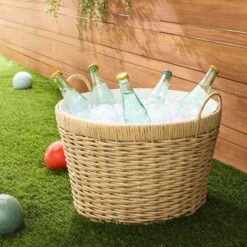 23L Woven Wrapped Metal Beverage Tub - Hearth & Handâ„¢ With Magnolia