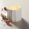 Wide Fluted Speckled Ceramic Canvas Jar Candle Tonal Cream 11oz - Hearth & Hand™ With Magnolia