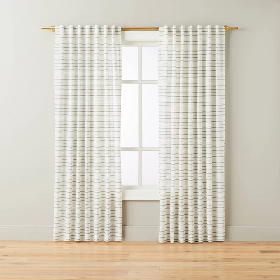 Blanket Stitch Curtain Panel Dark Gray/Cream - Hearth & Hand™ With Magnolia 3 Blanket Stitch Curtain Panel Dark Gray/Cream - Hearth & Hand™ With Magnolia - Image 3