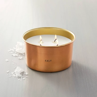 Lidded Metal Salt 4-Wick Jar Candle Brass Finish 20oz - Hearth & Hand™ With Magnolia 1 Lidded Metal Salt 4-Wick Jar Candle Brass Finish 20oz - Hearth & Hand™ With Magnolia